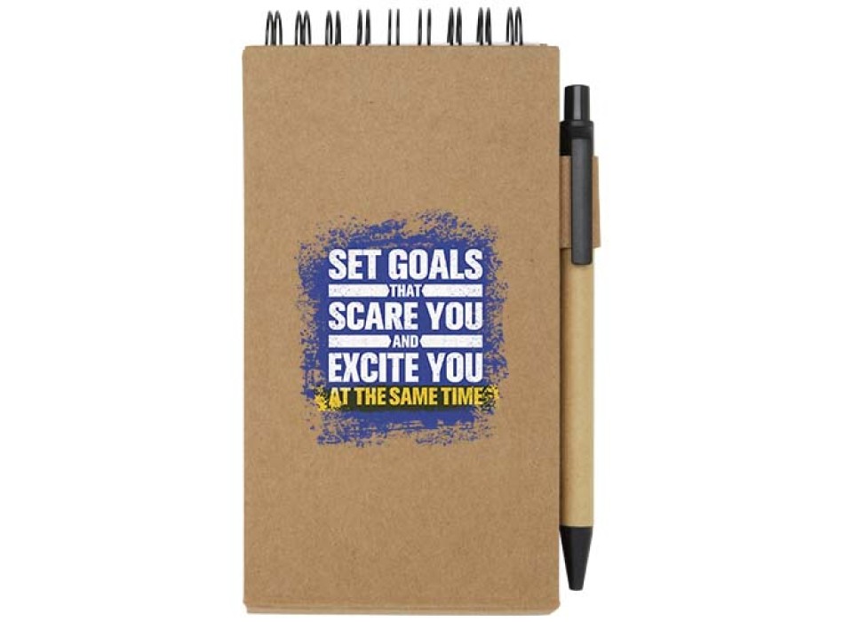 Blocchetto con foglietti adesivi e penna a sfera Flipper (inchiostro nero)