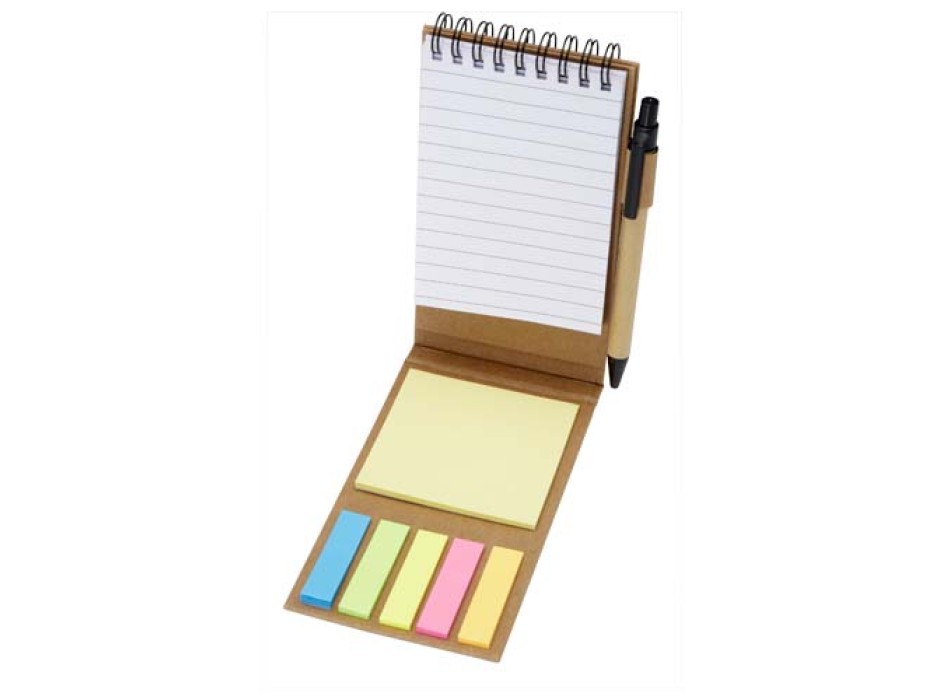 Blocchetto con foglietti adesivi e penna a sfera Flipper (inchiostro nero)