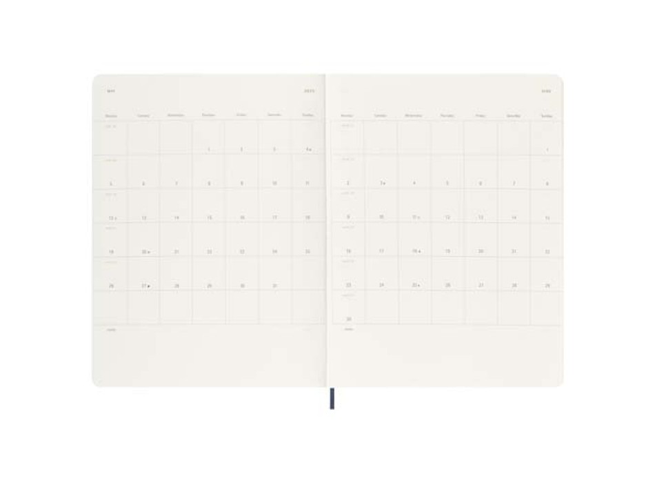 Blocco note 12 mesi formato XL con copertina morbida Moleskine