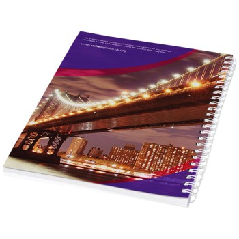 Blocco note a spirale A4 con copertina posteriore stampata Desk-Mate®