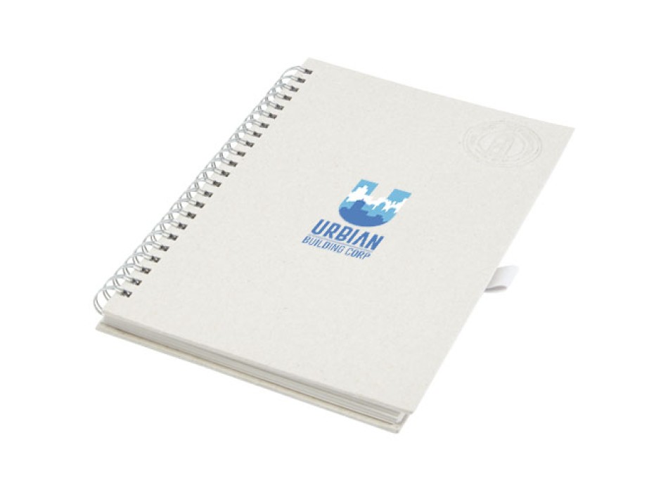 Blocco note a spirale Dairy Dream in formato A5 realizzato con cartoni del latte riciclati