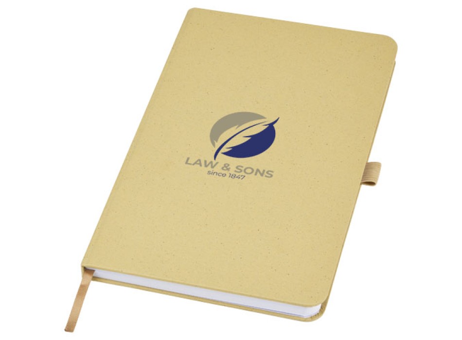 Blocco note con copertina rigida in carta crush Fabianna