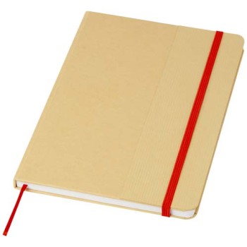 Blocco note formato A5 con copertina rigida di cartone riciclato Nelida