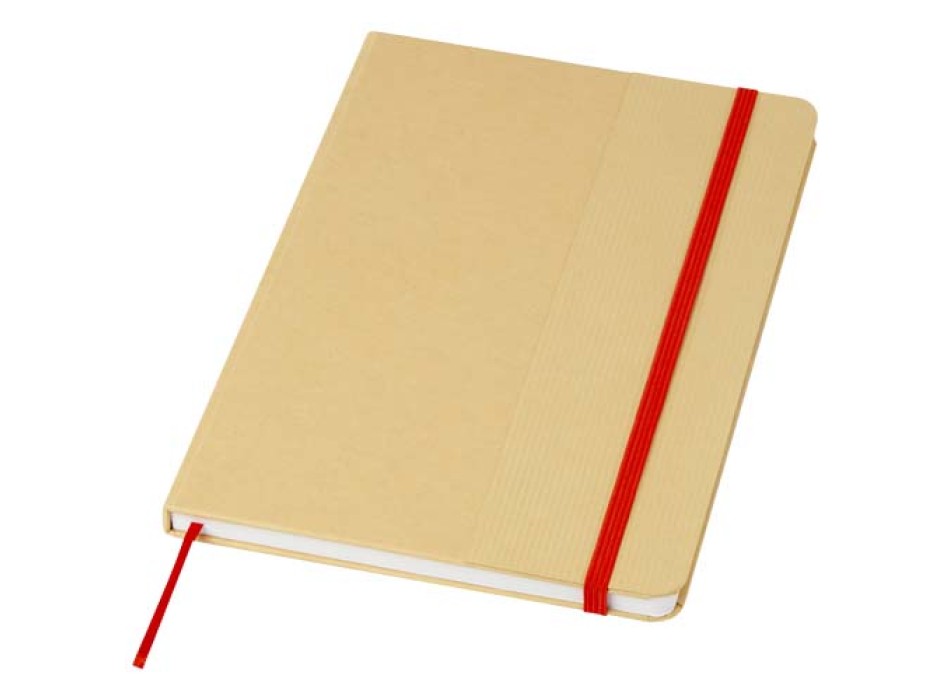 Blocco note formato A5 con copertina rigida di cartone riciclato Nelida