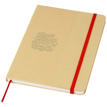 Blocco note formato A5 con copertina rigida di cartone riciclato Nelida