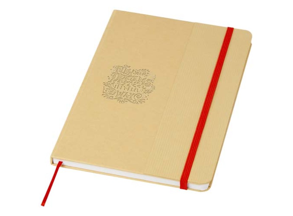 Blocco note formato A5 con copertina rigida di cartone riciclato Nelida