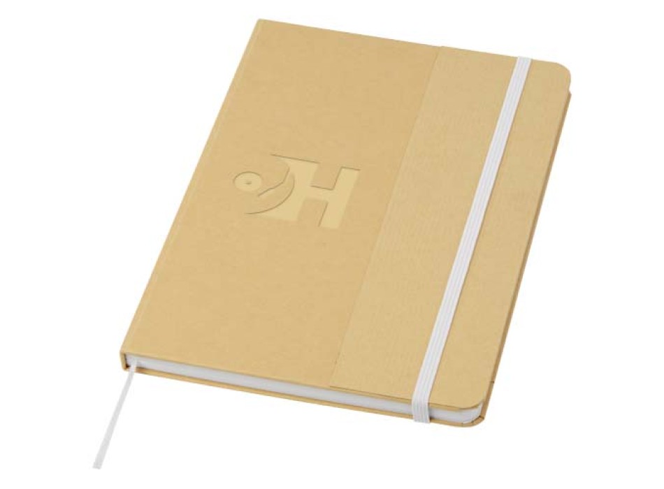 Blocco note formato A5 con copertina rigida di cartone riciclato Nelida