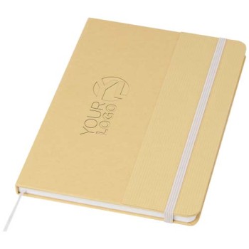 Blocco note formato A5 con copertina rigida di cartone riciclato Nelida