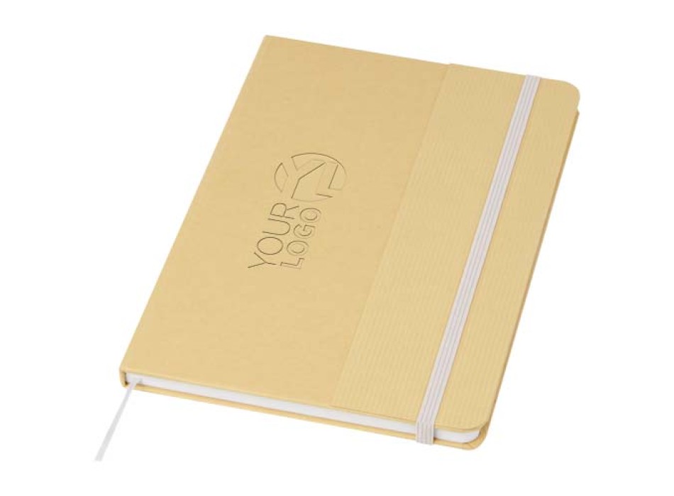 Blocco note formato A5 con copertina rigida di cartone riciclato Nelida