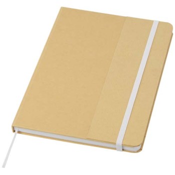 Blocco note formato A5 con copertina rigida di cartone riciclato Nelida