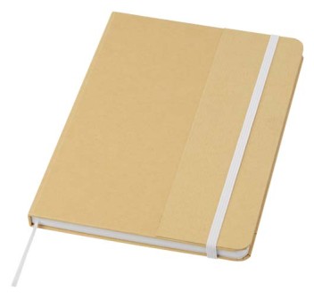 Blocco note formato A5 con copertina rigida di cartone riciclato Nelida