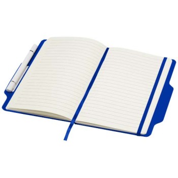 Blocco note formato A5 con copertina rigida e combinazione di penna e matita Nexus
