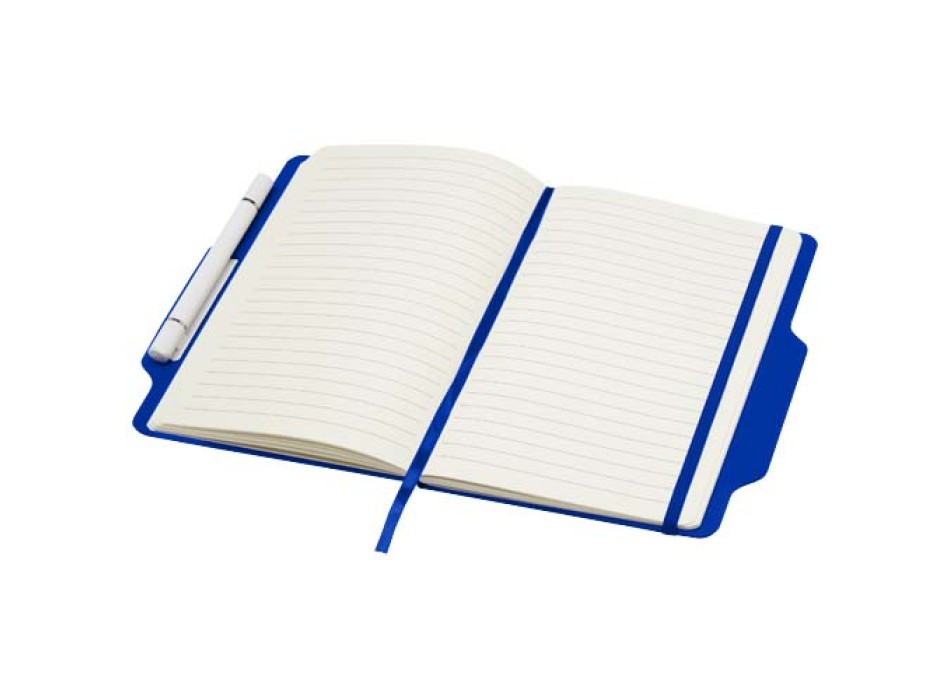 Blocco note formato A5 con copertina rigida e combinazione di penna e matita Nexus