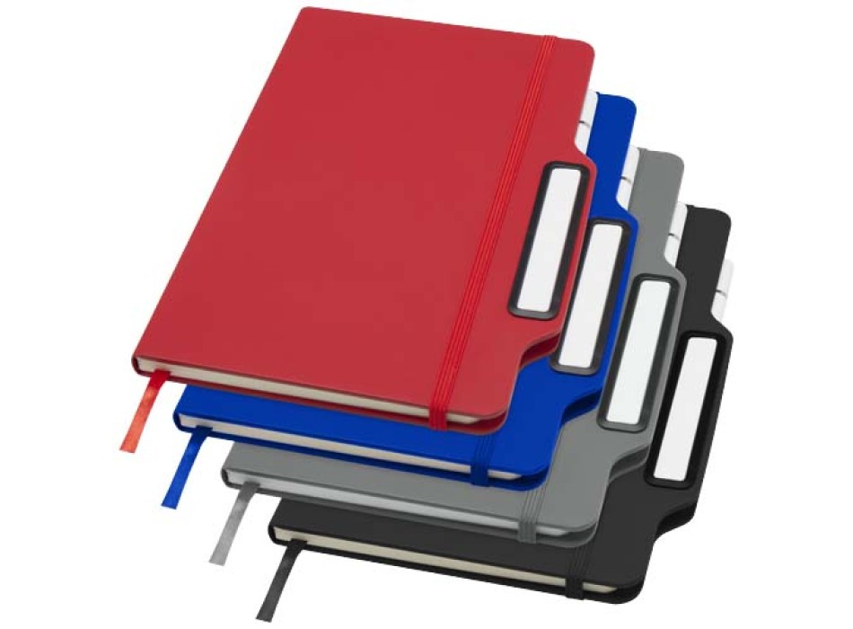 Blocco note formato A5 con copertina rigida e combinazione di penna e matita Nexus