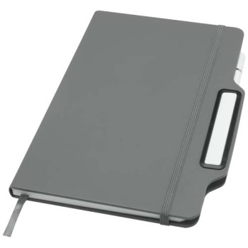 Blocco note formato A5 con copertina rigida e combinazione di penna e matita Nexus