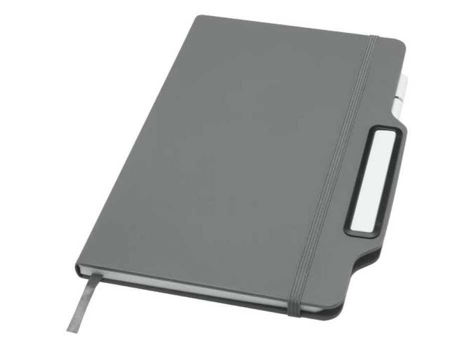 Blocco note formato A5 con copertina rigida e combinazione di penna e matita Nexus
