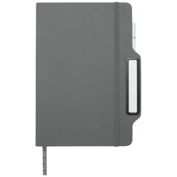 Blocco note formato A5 con copertina rigida e combinazione di penna e matita Nexus