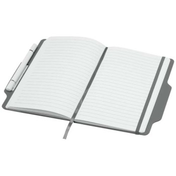 Blocco note formato A5 con copertina rigida e combinazione di penna e matita Nexus