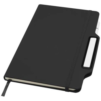 Blocco note formato A5 con copertina rigida e combinazione di penna e matita Nexus