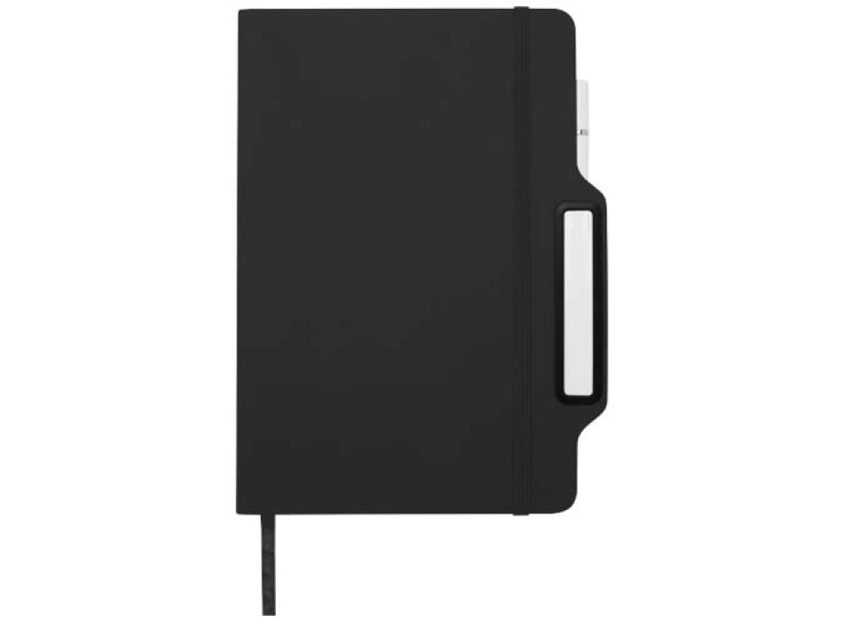 Blocco note formato A5 con copertina rigida e combinazione di penna e matita Nexus