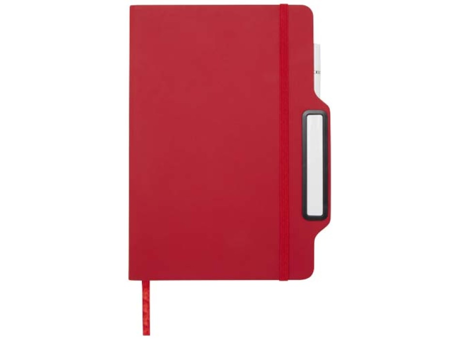 Blocco note formato A5 con copertina rigida e combinazione di penna e matita Nexus