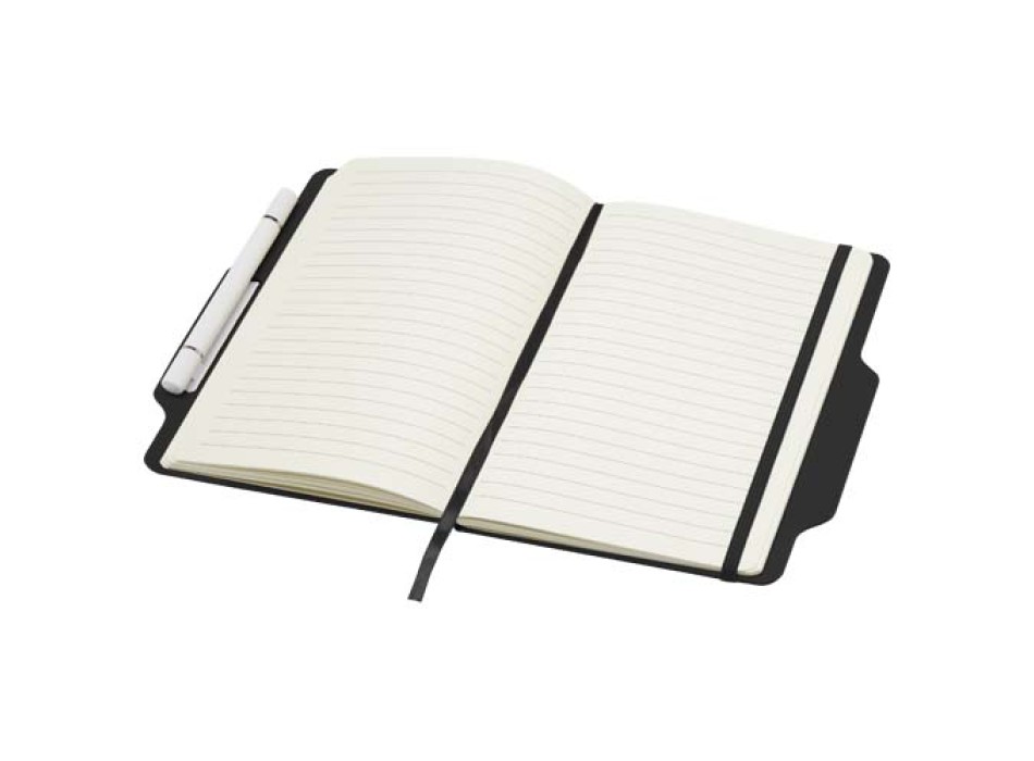 Blocco note formato A5 con copertina rigida e combinazione di penna e matita Nexus