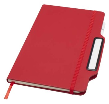 Blocco note formato A5 con copertina rigida e combinazione di penna e matita Nexus
