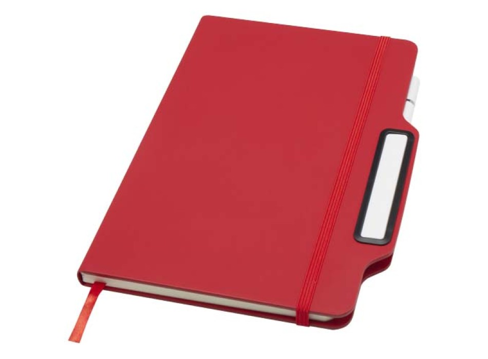 Blocco note formato A5 con copertina rigida e combinazione di penna e matita Nexus