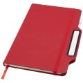 Blocco note formato A5 con copertina rigida e combinazione di penna e matita Nexus