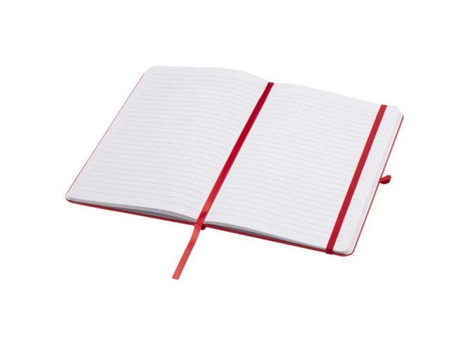 Blocco note formato A5 con copertina rigida in materiale riciclato e pagine a righe Teak