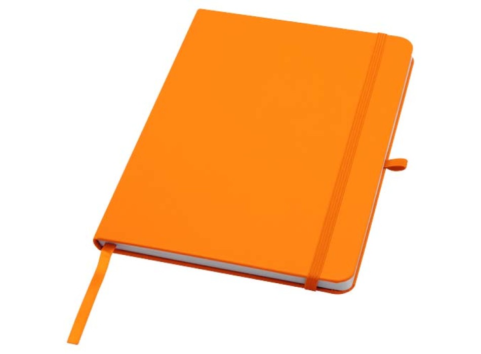 Blocco note formato A5 con copertina rigida in materiale riciclato e pagine a righe Teak