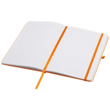 Blocco note formato A5 con copertina rigida in materiale riciclato e pagine a righe Teak
