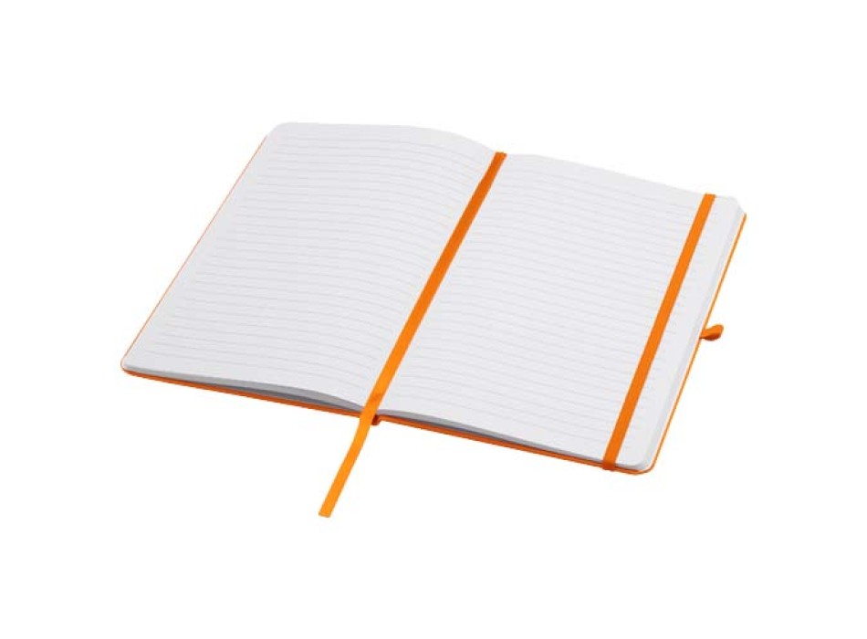 Blocco note formato A5 con copertina rigida in materiale riciclato e pagine a righe Teak