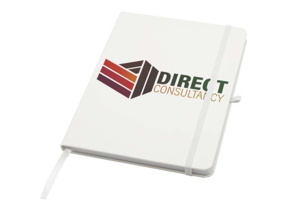 Blocco note formato A5 con copertina rigida in materiale riciclato e pagine a righe Teak