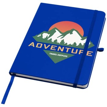 Blocco note formato A5 con copertina rigida in materiale riciclato e pagine a righe Teak
