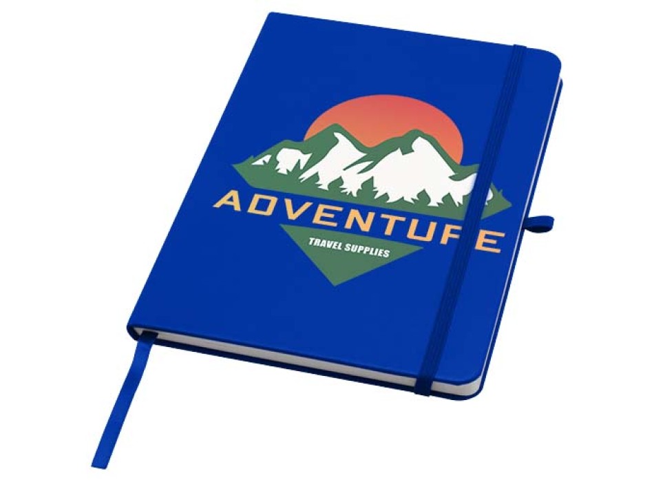 Blocco note formato A5 con copertina rigida in materiale riciclato e pagine a righe Teak