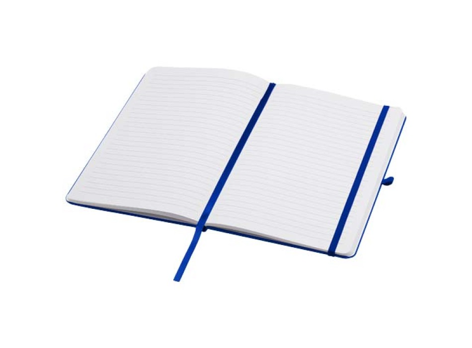 Blocco note formato A5 con copertina rigida in materiale riciclato e pagine a righe Teak