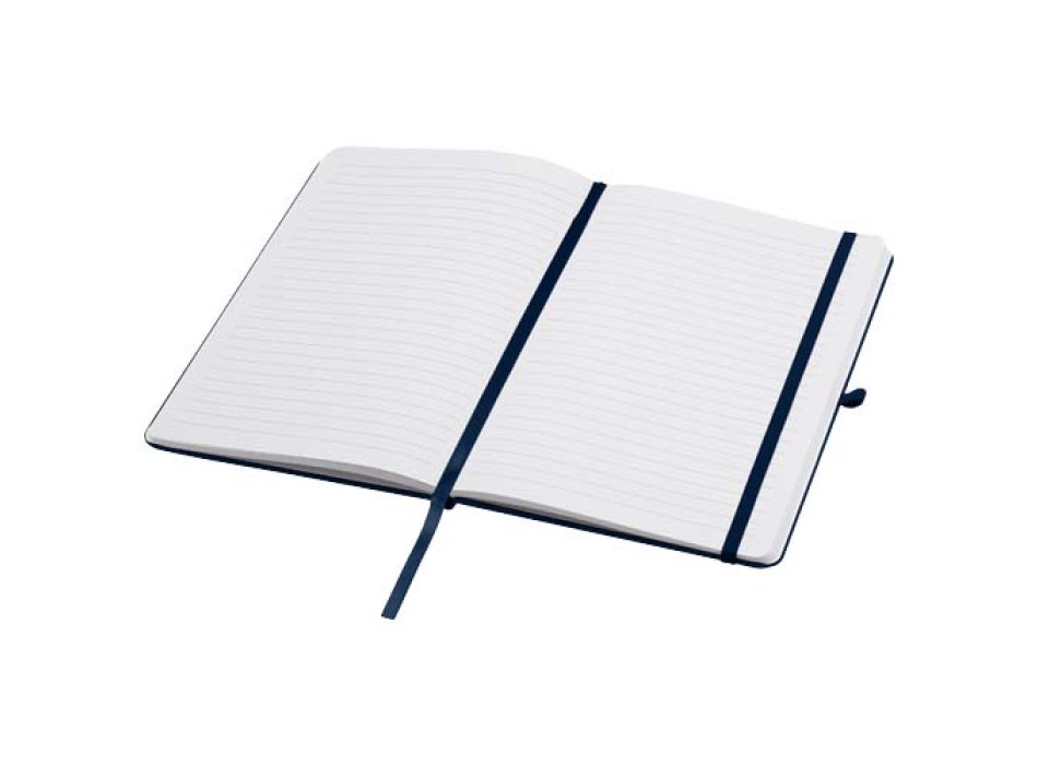 Blocco note formato A5 con copertina rigida in materiale riciclato e pagine a righe Teak