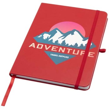 Blocco note formato A5 con copertina rigida in materiale riciclato e pagine a righe Teak