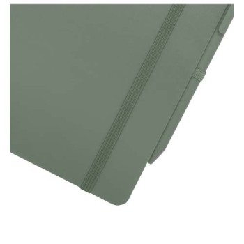 Blocco note formato A5 con copertina rigida in plastica recuperata in prossimità degli oceani e penna a sfera Thalaasa (inchiostro nero)