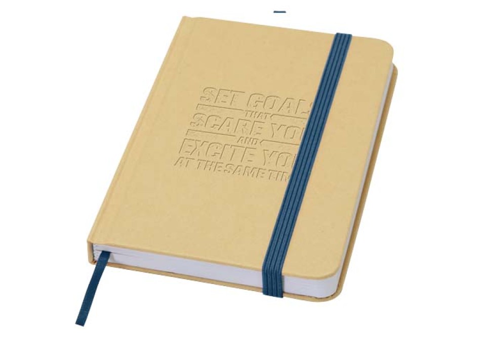 Blocco note formato A6 con copertina rigida in materiale riciclata e pagine bianche Reed