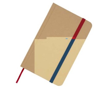 Blocco note formato A6 con copertina rigida in materiale riciclata e pagine bianche Reed