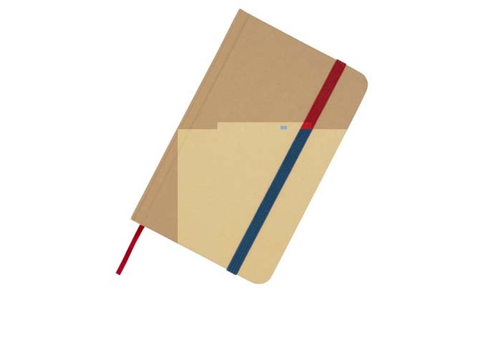 Blocco note formato A6 con copertina rigida in materiale riciclata e pagine bianche Reed