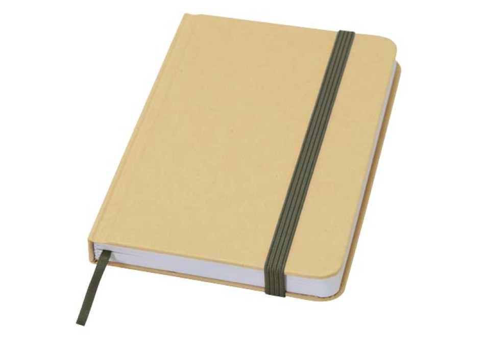 Blocco note formato A6 con copertina rigida in materiale riciclata e pagine bianche Reed