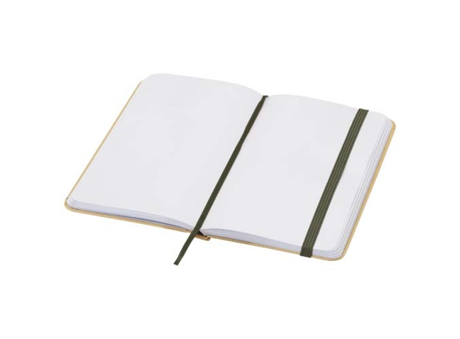 Blocco note formato A6 con copertina rigida in materiale riciclata e pagine bianche Reed