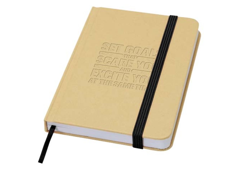 Blocco note formato A6 con copertina rigida in materiale riciclata e pagine bianche Reed