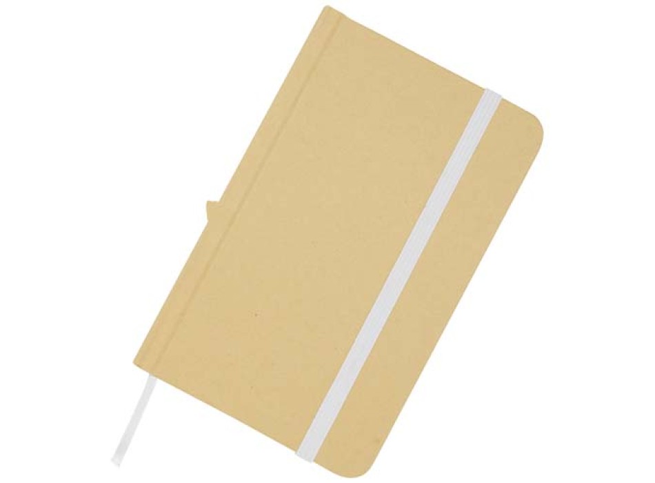 Blocco note formato A6 con copertina rigida in materiale riciclata e pagine bianche Reed