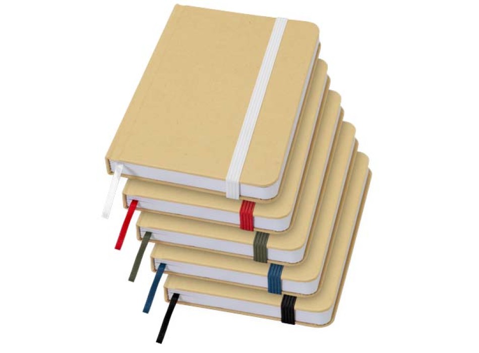 Blocco note formato A6 con copertina rigida in materiale riciclata e pagine bianche Reed