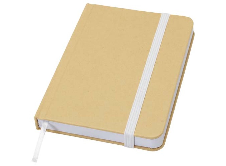 Blocco note formato A6 con copertina rigida in materiale riciclata e pagine bianche Reed