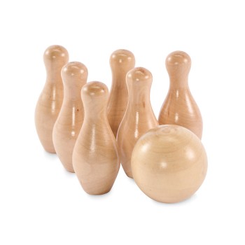 BOLITO - Mini set da bowling in legno di